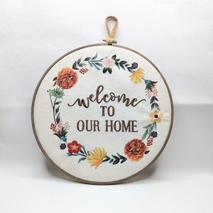 Welcome Embroidery Decor